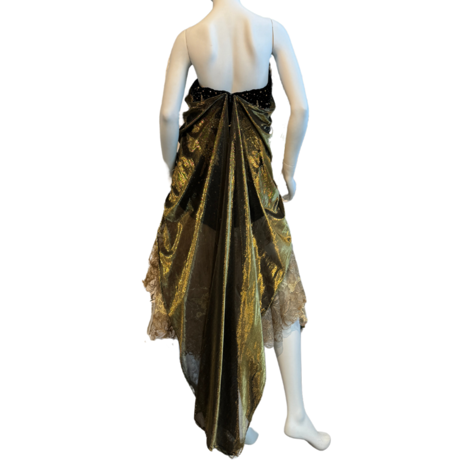 Metallic Gold/Black Cocktail Dress