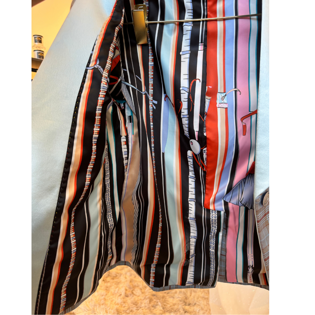 Plaid Suit w/Asymmetrical Skirt