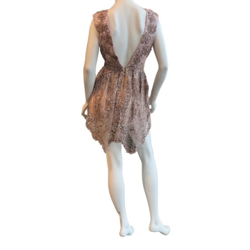 SOLD! Blush Pink Beaded Cocktail Dress