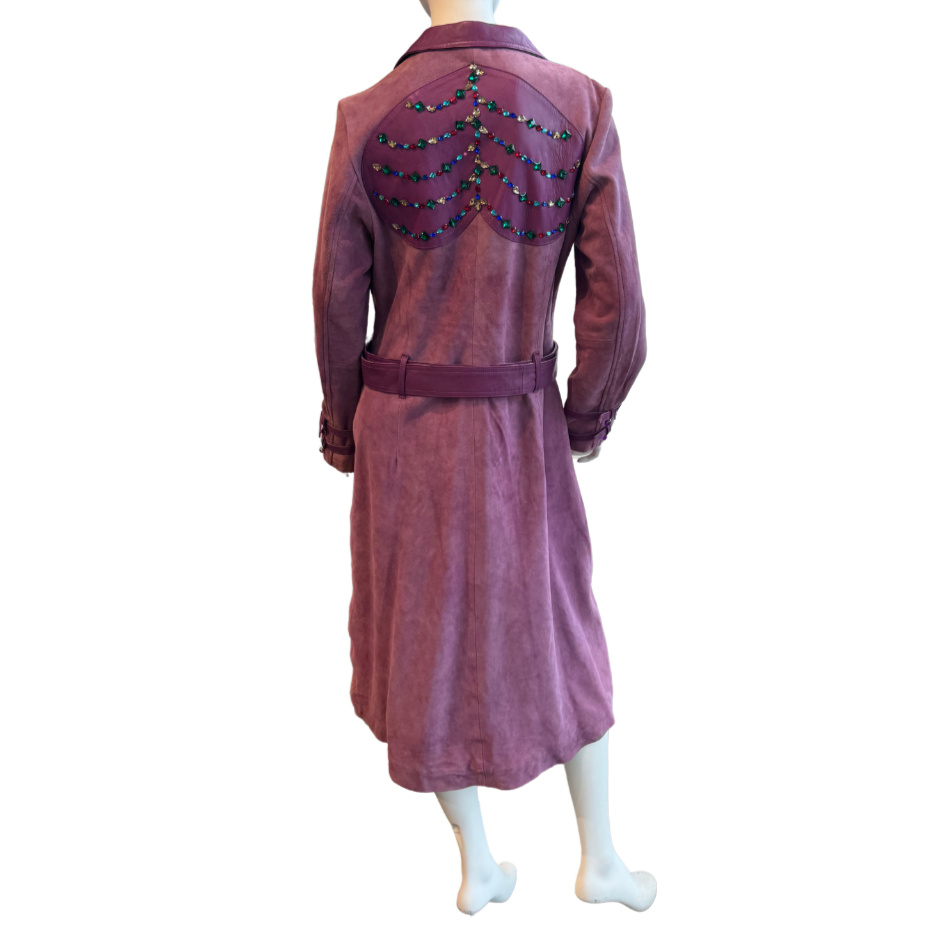 Purple Suede Jacket w/Gems