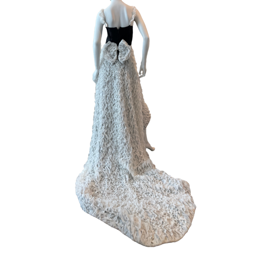 Black & White Ruffled Dress