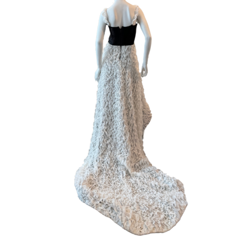 Black & White Ruffled Dress