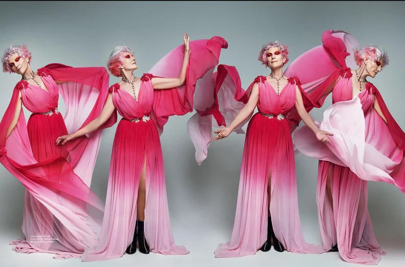 Pink Ombre Sheer Dress