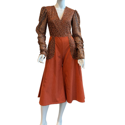 Burnt Orange Autumn Jumpsuit