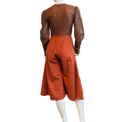 Burnt Orange Autumn Jumpsuit