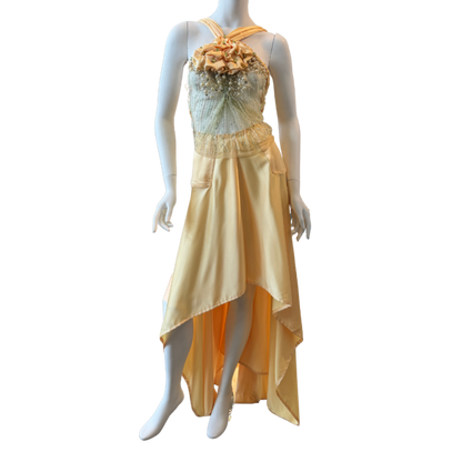Yellow High-Low Dress w/Pearls RC Caylan Atelier Yellow High-Low Dress w/Pearls RC Caylan Atelier
