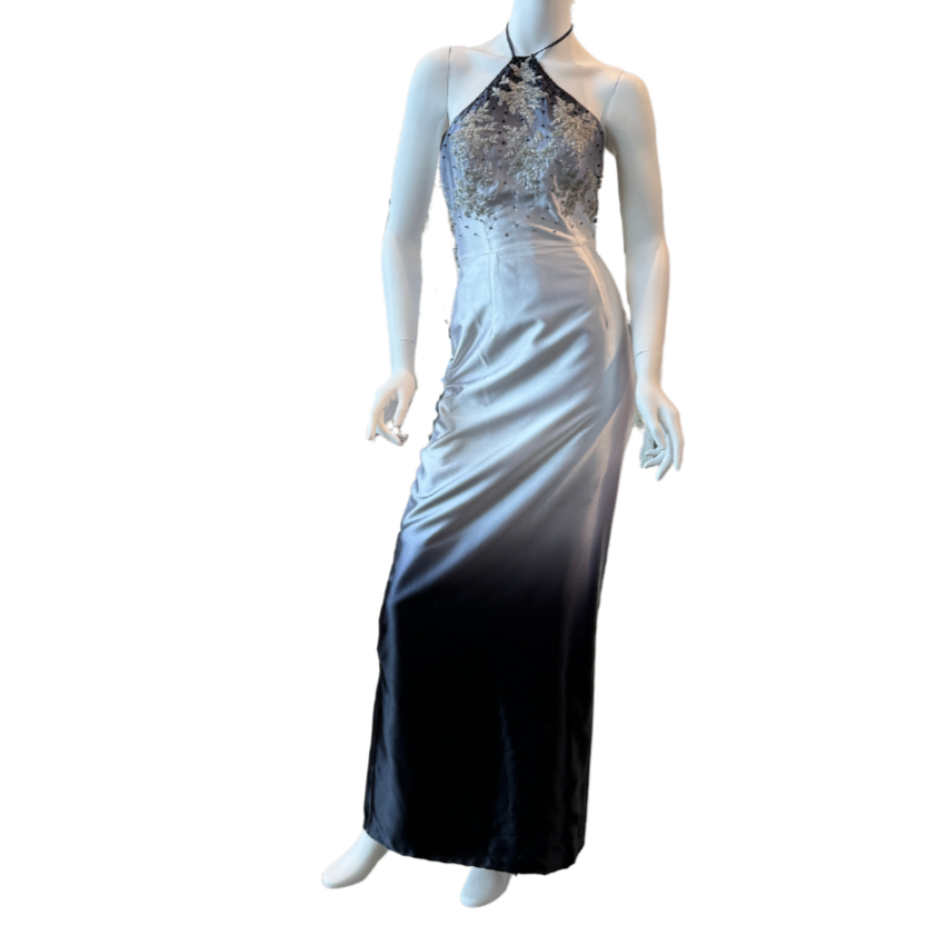 White/Black Ombre Convertible Dress RC Caylan Atelier White/Black Ombre Convertible Dress RC Caylan Atelier
