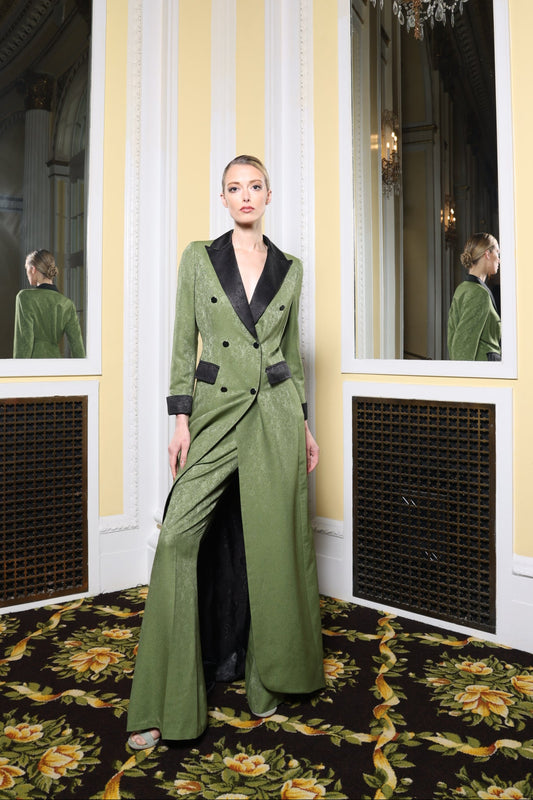 Green/Black Long Pantsuit