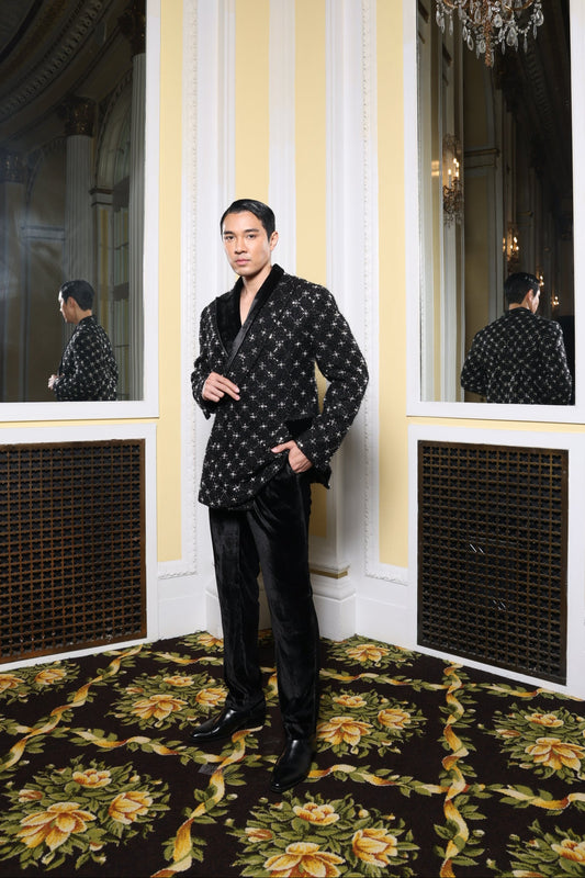 Black Velvet & Gold Suit