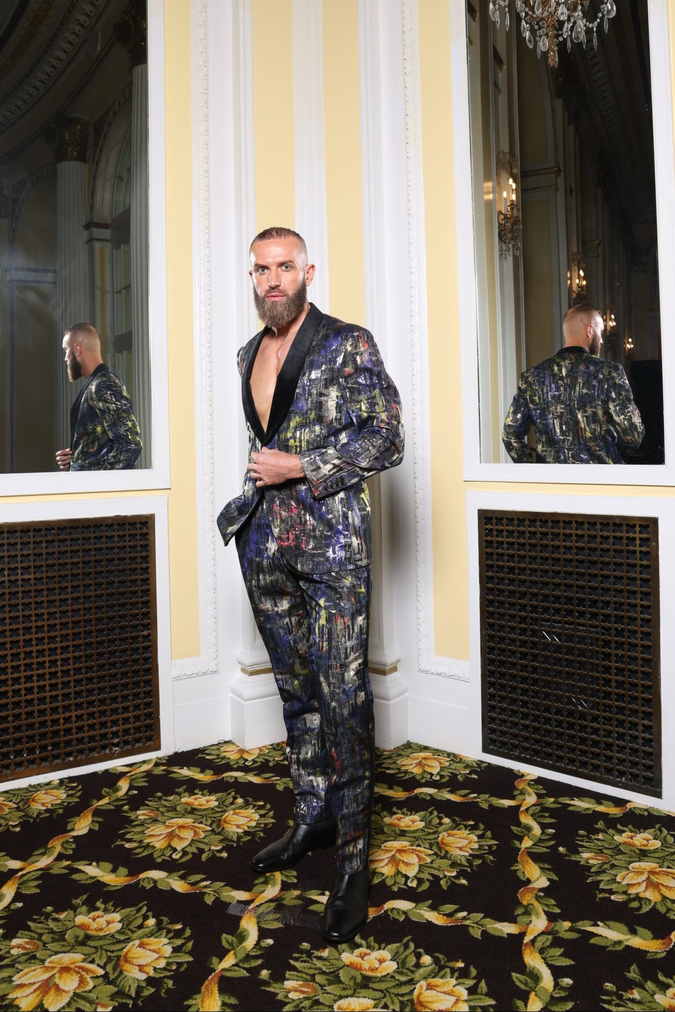 Metallic Abstract Colorful Suit