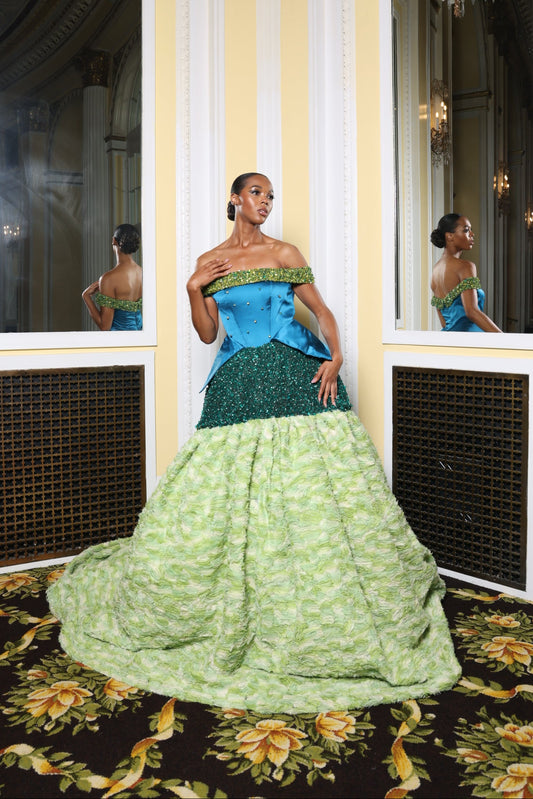 Blue/Green Princess Ballgown