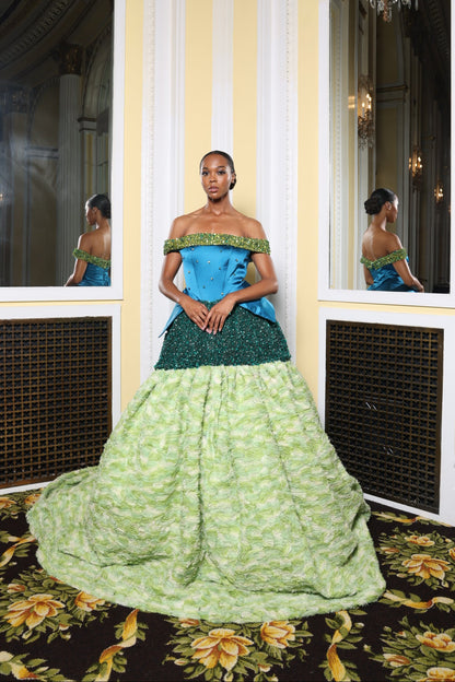 Blue/Green Princess Ballgown