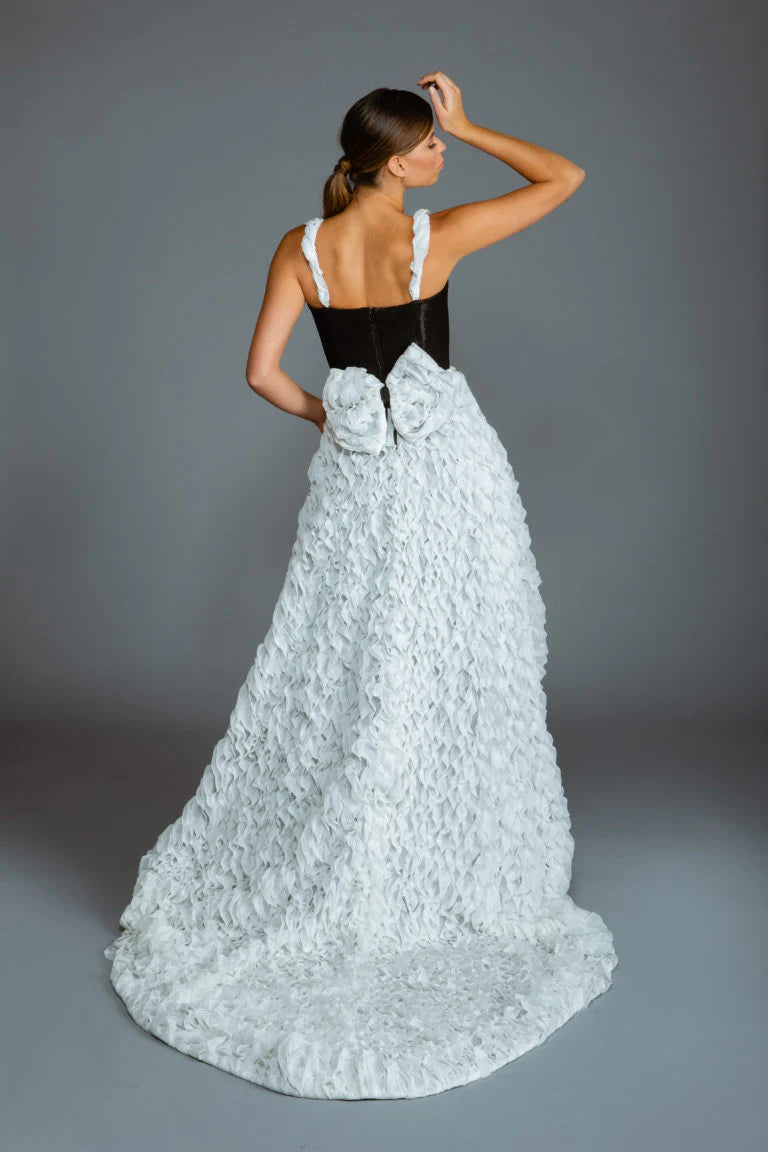 Black & White Ruffled Dress