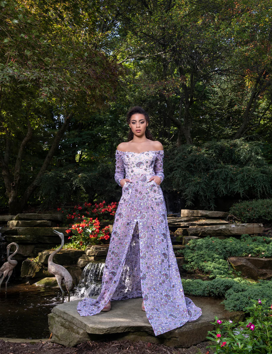 Lavender Paisley Dress